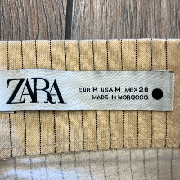 Zara, Beige, Asymmetrical, Skirt, casual, office, school, summer, siren, mini - Picture 3 of 8